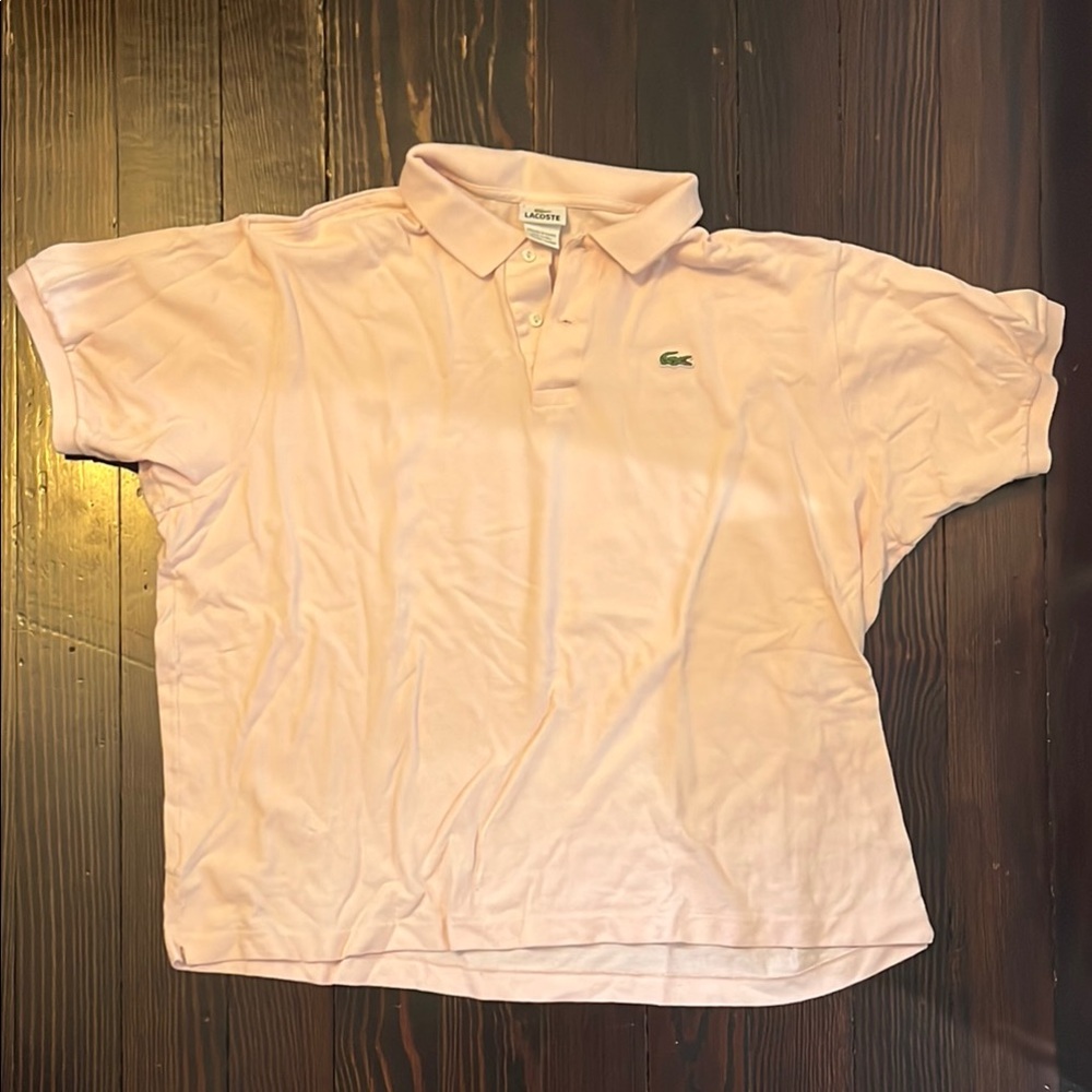 Lacoste Pink Polo Shirt Relaxed Fit Cotton Blend